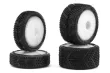 Losi Tuning Micro Spiker Pre-Mounted Carpet Reifen in Weiß für Micro-B Buggy 1/24