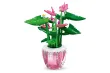 Jie Star Klemmbausteine Blumen Pinker Strauß mit Vase - 257 Teile