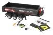 DF Models Kipper Auflieger Semi-Trailer in schwarz für Scania 1:18
