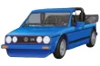 COBI Klemmbausteine Autos Volkswagen 1984 Golf I Cabriolet Blau - 66 Teile