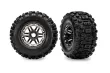Traxxas Tuning Sledgehammer Reifen auf 2,8 Felgen in schwarz chrom 2Stück für Maxx 1/10