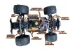DF Models RC Auto DF-06 PRO Brushless RTR Truck mit Gyro 1:14