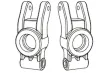 Amewi Ersatzteile Radträger Hinten für MJX Hyper GO TX14 Truggy und MTX14 Monstertruck 1:14