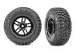 Traxxas Ersatzteile BFGoodrich Reifen mit SCT Split-Speichenfelgen schwarz 2Stück Hinten für Slash 2WD und 4x4 1/10
