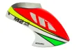 Microheli Airbrush Fiberglass FreeStyle Haube in Rot für OMPHobby M2V3 Pro