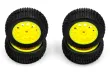 HobbyPlus Ersatzteile Reifen Set mit Felgen in Gelb für Short Course Truck Speck-SCT 1:24