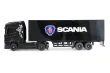 Amewi RC Auto Mini-Scania 730 S mit Kofferauflieger proportional 4WD 1:64 RTR schwarz