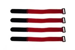 Akkuklettband 200mm in rot 4Stück