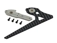 OXY Ersatzteil Heckfinne mit Heckgehäuseplatte aus Aluminium in silber für OXY3