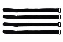 Akkuklettband 300mm in schwarz 4Stück