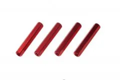 Abstandshalter M3 aus Aluminium in rot 4Stück 30mm
