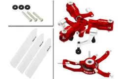 Rakonheli 3 Blatt Rotorkopf-Set in rot für Blade Nano CPS, Nano S2 und Nano S3