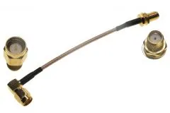 FPV Antennenverlängerung 10cm mit SMA Male Winkel 90° auf SMA Female
