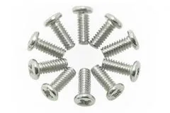 Rundkopf (Pan-Head) Schraube mit Phillips Kreuzschlitz metrisch M1,2x3mm