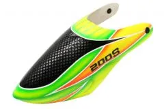 Lionheli Fiberglass Haube Design 03 grün-gelb für Blade 200S