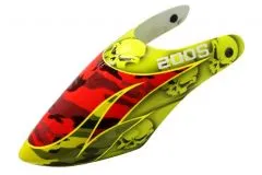 Lionheli Fiberglass Haube Hydrographics 01 gelb-rot für Blade 200S