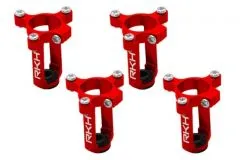 Rakonheli 8,5mm Motorhalter und Landegestell in rot für 90RQX Tuningrahmen
