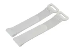 Akkuklettband 200x20mm in weiß 2Stück