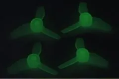 Rakonheli Propellerset 3Blatt 1mm Welle in fluoreszierend 40mm für Blade Inductrix