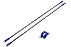 Rakonheli Heckstreben aus Carbon Aluminium in blau für Blade 200S