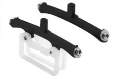 Rakonheli Landegestell- und Akkuhalterung in schwarz aus CNC Aluminium für Blade mSRS