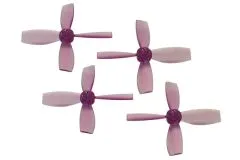 Rakonheli Propellerset 4Blatt 2222 in transparentem violet 4Stück (2xCW und 2xCCW 1,5mm Welle) für Blade Torrent 110 FPV