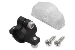 Rakonheli Ersatzheckrohrhalterung aus Aluminium in schwarz für Rakonheli Hauptrahmen für Blade 130S