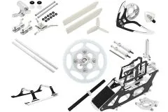 Rakonheli Tuning Set aus CNC Aluminium in silber für Blade 130S