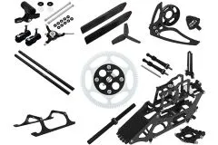 Rakonheli Tuning Set aus CNC Aluminium in schwarz für Blade 130S