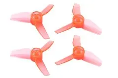 Rakonheli Propellerset 3Blatt 40mm in transparentem orange 4Stück für Brushless Whoop FPV 1,5mm Welle