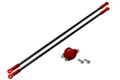 Rakonheli Heckstreben Carbon Aluminium in rot für Blade 130S nur mit Hauptrahmen 130S452
