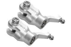 Rakonheli Hauptblatthalter Set in silber CNC Aluminium für Blade mCPS