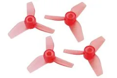 Rakonheli Propellerset 3Blatt in transparentem rot 4Stück für Brushless Whoop FPV