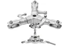 Rakonheli 3Blatt Rotorkopf Set aus Aluminium in silber für Blade 180CFX Trio