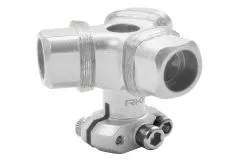 Rakonheli Rotorkopf Zentralstück aus CNC Aluminium in silber für Blade 180CFX Trio