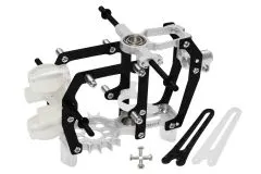 Rakonheli Hauptrahmen Set in Carbon/Aluminium in silber für Blade mCPS