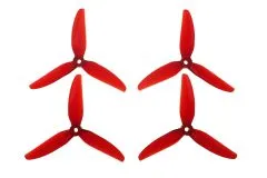 HQ Durable Prop Propeller 7X3,5X3V1S aus Poly Carbonate in rot transparent je 2CW+2CCW