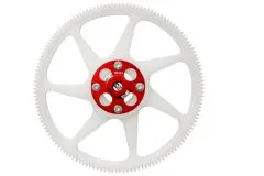 Rakonheli Hauptzahnrad aus Delrin 140 Zähne mit Aluminium Nabe in rot für Blade 250CFX