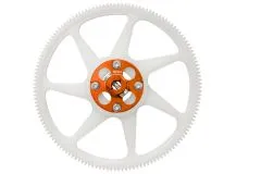 Rakonheli Hauptzahnrad aus Delrin 140Z mit Aluminium Nabe in orange für Blade 250CFX