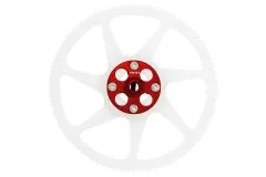 Rakonheli Hauptzahnrad Delrin 140Z 4,6mm hoch mit Aluminium Nabe in rot für Blade 230S und 230S V2