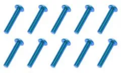 M3 Linsenkopfschraube M3x16mm aus Aluminium in hell blau eloxiert 10Stück