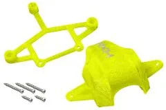 Rakonheli Haube und Kamerahalterung mit 20° Neigungswinkel in gelb für Blade Inductrix FPV Brushless