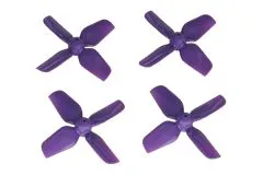 HQ Micro Whoop Vierblatt Propeller 1,2x1,2x4 (31mm) 2xCW und 2xCCW für 0,8mm Welle in violett