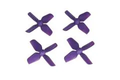 HQ Micro Whoop Vierblatt Propeller 1,2x1,3x4 (31mm) 2xCW und 2xCCW für 1mm Welle in violett