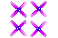 Gemfan Hulkie 4 Blatt Propeller 2 Zoll 2036 / 2X3,6X4 für 1,5mm Welle je 4xCW und 4xCCW in violett transparent