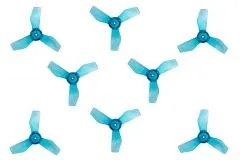 Gemfan 3Blatt Propeller in blau transparent 1,2 Zoll 1219 / 1,2x1,9x3 31mm 1mm Welle je 4xCW und 4xCCW
