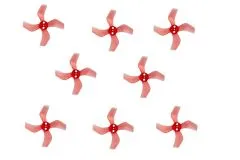 Gemfan 4Blatt Propeller in rot transparent 1,6 Zoll 1636 / 1,6x3,6x4 40mm 1mm Welle 4xCW und 4xCCW