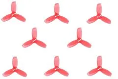 Gemfan Hulkie 3Blatt Propeller in rot transparent 1,9 Zoll 1940 / 1,9X4X3 für 1,5mm Welle je 4xCW und 4xCCW