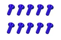 M3 Senkkopfschraube M3x10mm aus Aluminium in blau eloxiert 10Stück