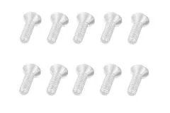 M3 Senkkopfschraube M3x10mm aus Aluminium in silber eloxiert 10Stück